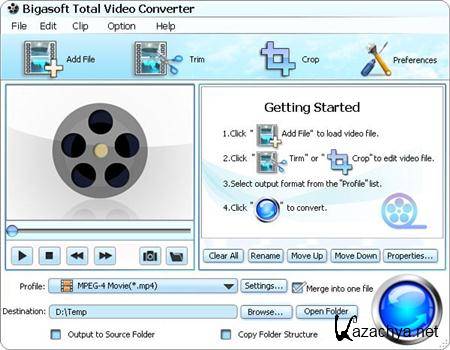Bigasoft Total Video Converter 3.4.0.4188