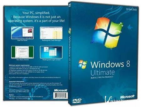 Microsoft Windows 8 Ultimate M3 7989 x64 Lite RU (2011/RUS)