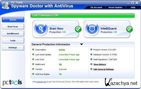 PC TOOLS SPYWARE DOCTOR WITH ANTIVIRUS 2011 8.0.0.655