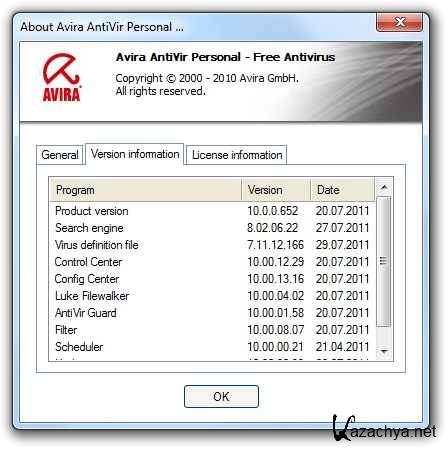 Avira AntiVir Personal 10.0.0.652