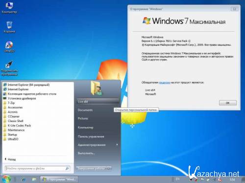 Windows 7 Live x64 v0.1 (2011/RUS)