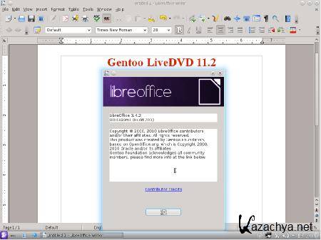 Gentoo Linux LiveDVD  [ v.11.2, x86 + x86_64 (2xDVD) 2011 ]