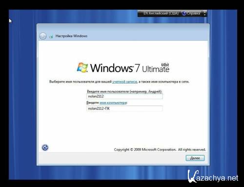 Windows 7 Ultimate 6.1.7601 SP1 by nolan2112 (Eng/Rus)