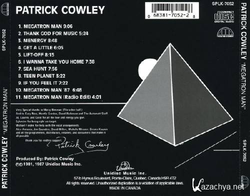 Patrick Cowley - Megatron Man (1987)