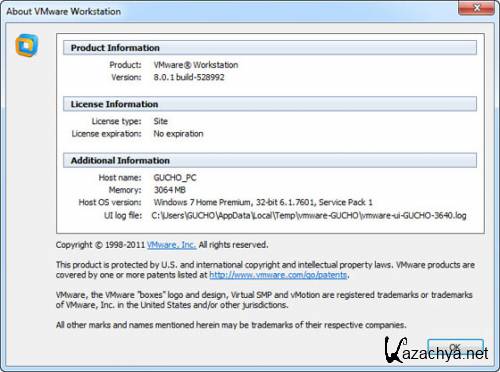 VMware Workstation 8.0.1 Build 528992