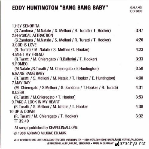Eddy Huntington - Bang Bang Baby (1988)