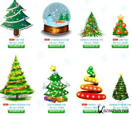 Animated Christmas Tree for Desktop 2012