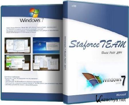 Windows 7 Build 7601 (x86/x64) SP1 (RTM) StaforceTEAM (11/12/2011/DE-EN-RU)