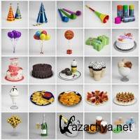 CGAxis Collection  Volume 13 Party Collection (.c4d, .obj, .max V-Ray, Mental Ray, Scanline)