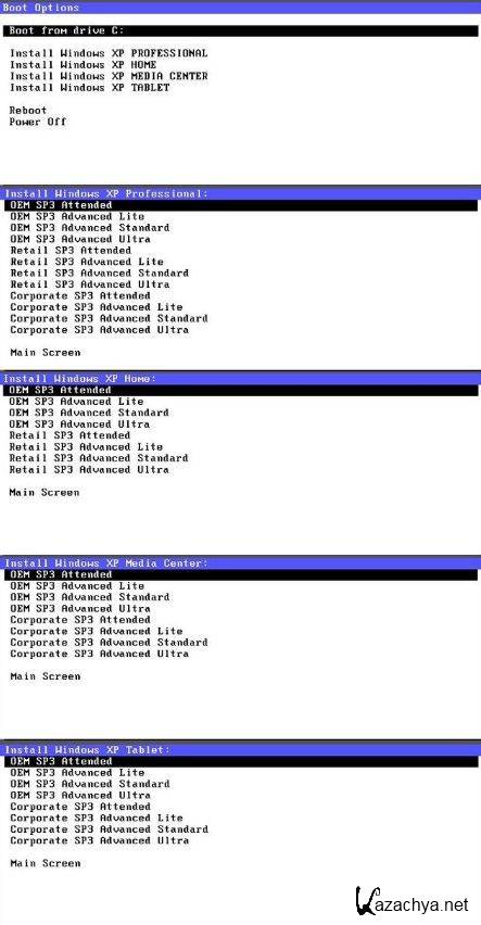 Windows XP Advanced Multiboot 32 in 1 12/2011