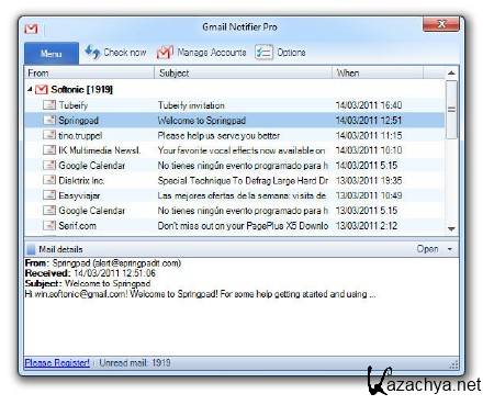 Portable Gmail Notifier Pro v3.5.2 