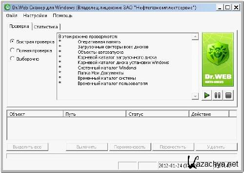 Dr.Web Scanner 6.00.14.12200 Portable by HA3APET RePack  24.01.2012