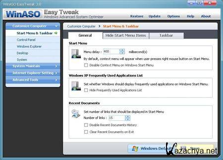 WinASO EasyTweak 3.0.3