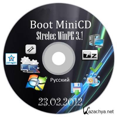 Boot MiniCD Strelec WinPE 3.1 (RUS, ENG)