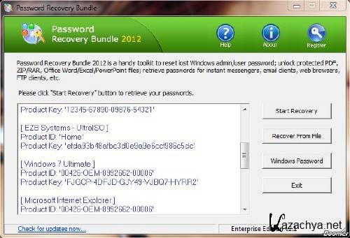 Password Recovery Bundle 2012 v2.10 Portable