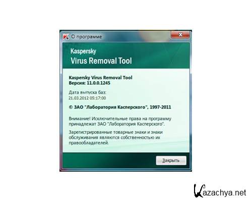 Kaspersky Virus Removal Tool 11.0.0.1245.x01 Build 2012_03_21_05_17 [MULTILANG +RUS]