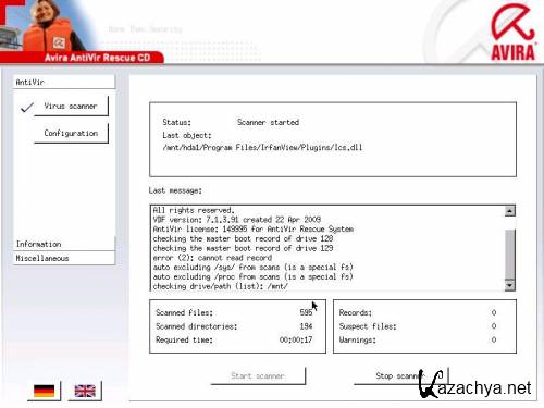 Avira Antivir Rescue System 3.7.1 (27.11.2011)