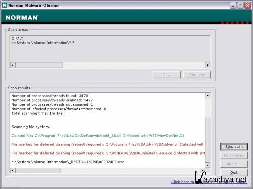 Norman Malware Cleaner 2.05.04 (01.04.2012) Portable (ENG)