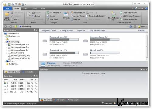 FolderSizes Professional Edition 6.1.66 Portable by SamDel ENG
