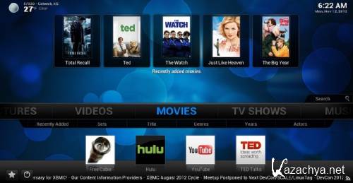 XBMC Media Center 12.0 RC2 + Portable