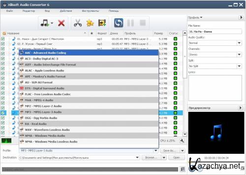 Xilisoft Audio Converter 6.4.0.20121225 ML/RUS