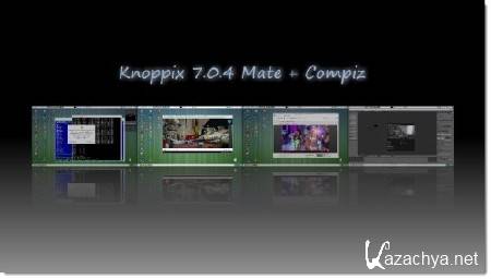 Knoppix 7.0.4 Live MATE+Compiz (x64/x86/1xDVD/2013)