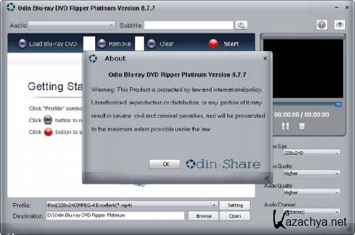 Odin Blu-ray DVD Ripper Platinum 8.7.7 