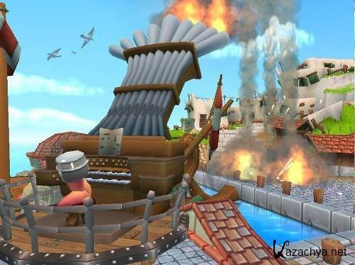 Worms Forts: Under Siege (2004/PC/RUS)