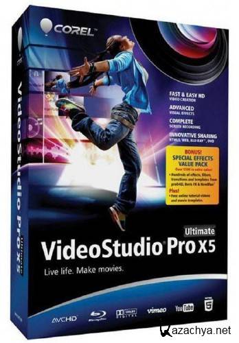 Corel VideoStudio Pro X5 Ultimate + DVD menu + Update SP2 15.2.0.10