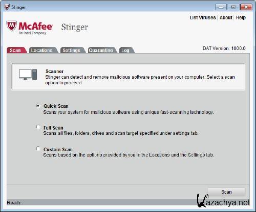 McAfee AVERT Stinger 11.0.0.465 + x64