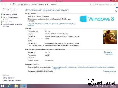 Windows 8.1 Professional x64 v.1.13 by Ducazen (2013/RUS)