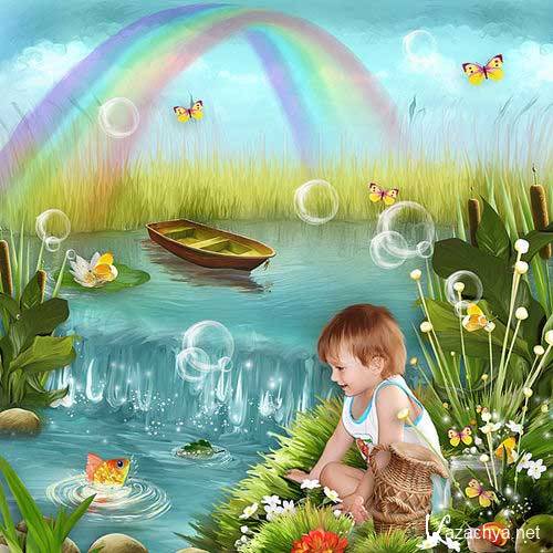 Яркий сказочный набор для скрапбукинга - Чаепитие у пруда Яркий сказочный набор для скрапбукинга - Чаепитие у пруда