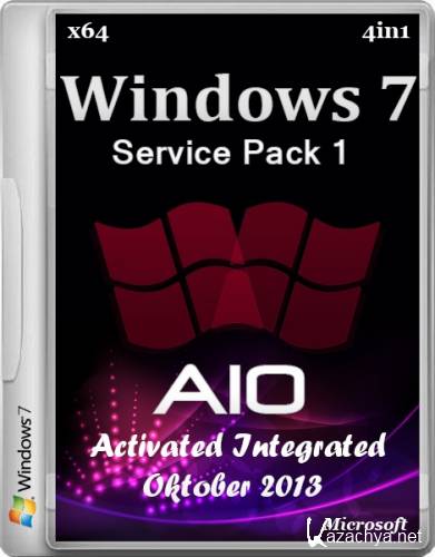 Windows 7 x64 SP1 4in1 AIO Activated Integrated Oktober 2013 (ENG/RUS)