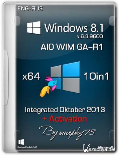 Windows 8.1 x64 AIO WIM GA-R1 Integrated Oktober 2013 (ENG/RUS)
