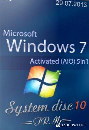 System disc 10 - Microsoft Windows 7 SP1 x86 v.0.07.500 Activated AIO 5in1 DVD by -= TRM =- (2013/Rus)