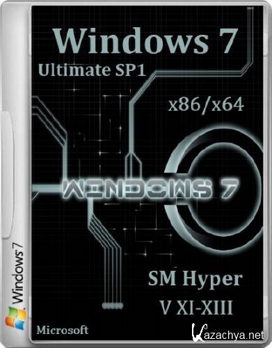 Microsoft Windows 7 Ultimate SP1 SM Hyper-V XI-XIII (x86/x64/2013/RUS)