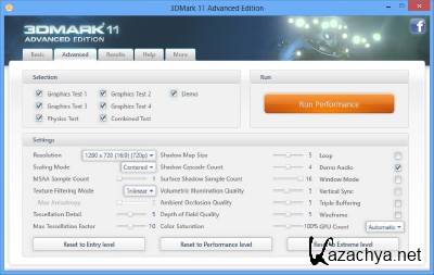 3DMark 11 Advanced Edition 1.0.5 + key + Rus / Professional Edition 1.1