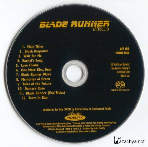Vangelis - Blade Runner (OST 1982/1994 (SACD 2013))