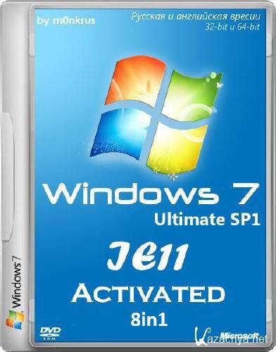 Microsoft Windows 7 SP1 IE11 -8in1- by m0nkrus (x86/x64/RUS/ENG/2013)