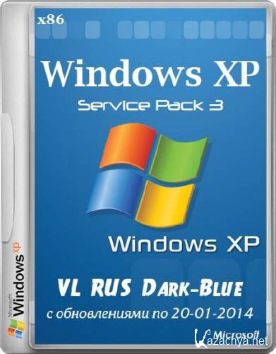 Windows XP SP3 VL Dark-Blue    20-01-2014 (x86/RUS/2014)