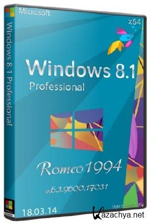 Windows 8.1 Professional v.6.3.9600.17031 by Romeo1994 (x64/18.03.2014/RUS)