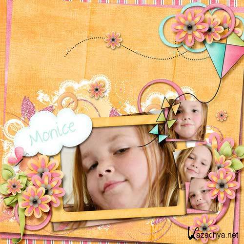 Очаровательный детский скрап-комплект - Один прекрасный день Очаровательный детский скрап-комплект - Один прекрасный день