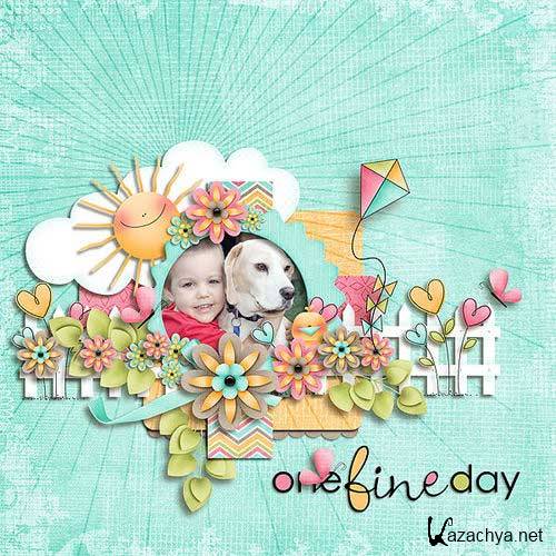 Очаровательный детский скрап-комплект - Один прекрасный день Очаровательный детский скрап-комплект - Один прекрасный день