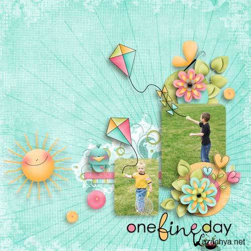 Очаровательный детский скрап-комплект - Один прекрасный день Очаровательный детский скрап-комплект - Один прекрасный день