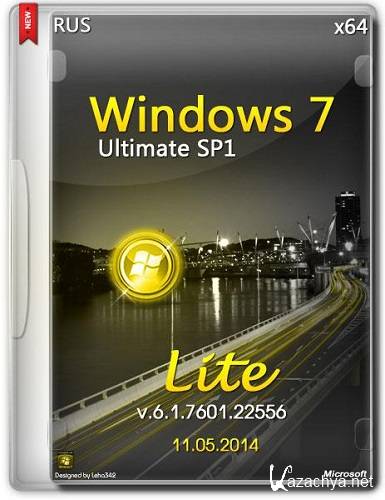 Windows 7 Ultimate SP1 64 v.6.1.7601.22556 Lite (2014) RUS