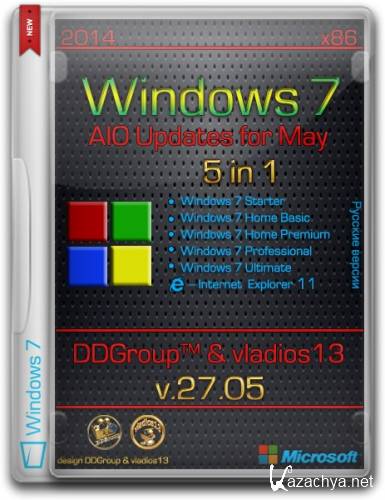Windows 7 SP1 x86 5in1 DVD updates for May [v.27.05] by DDGroup & vladios13 [Ru]
