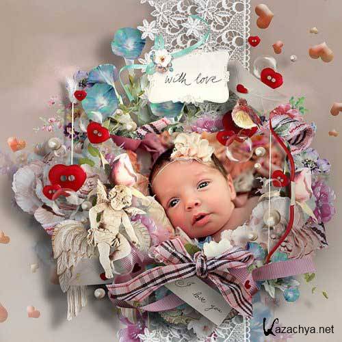 Романтический скрап-комплект - От меня для Вас с любовью Романтический скрап-комплект - От меня для Вас с любовью