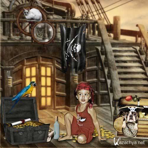 Приключенческий скрап-комплект - Королевство пиратов и принцесс Приключенческий скрап-комплект - Королевство пиратов и принцесс