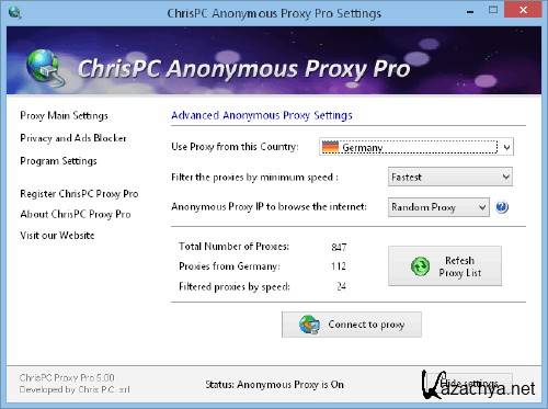 ChrisPC Anonymous Proxy Pro 5.62 + Portable