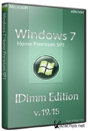 Windows 7 Home Premium SP1 IDimm Edition 86/x64 v.19.15 (2015/RUS)